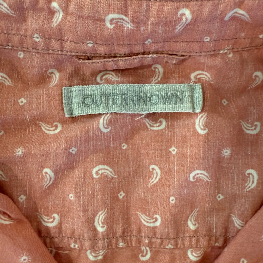 Outerknown Short Sleeve Button Down - Medium - image 3
